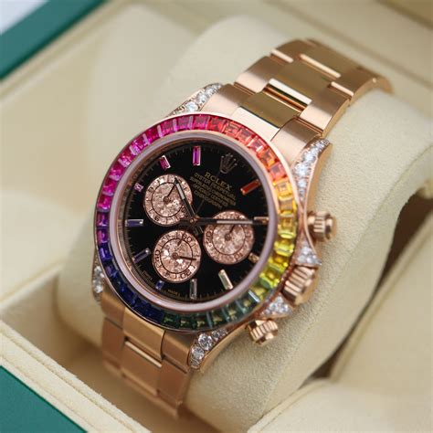 rainbow daytona|rainbow daytona rolex diamond bezel.